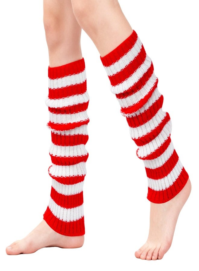 phnydreg Leg Warmers for Women Striped Leg Warmers Cable Knit Leg Warmer for Ballet Dance Skating Yoga Party Winter Socks - Image 1
